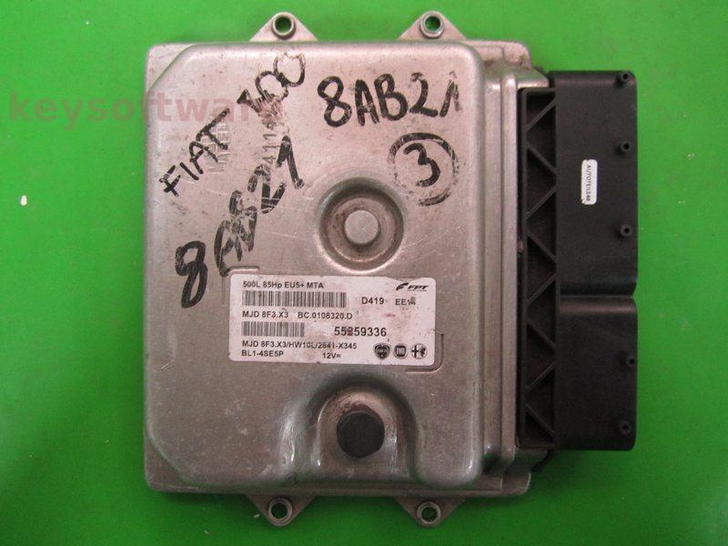 ECU Fiat 500 1.3D 55259336 8F3.X3