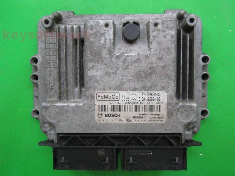 ECU Ford Fiesta 1.6 C1BY-12A650-DC 0261S11961 MED17.0.1