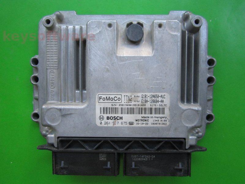 ECU Ford Fiesta 1.0 G1B1-12A650-AUC 0261S17675 MED17.0.1 }