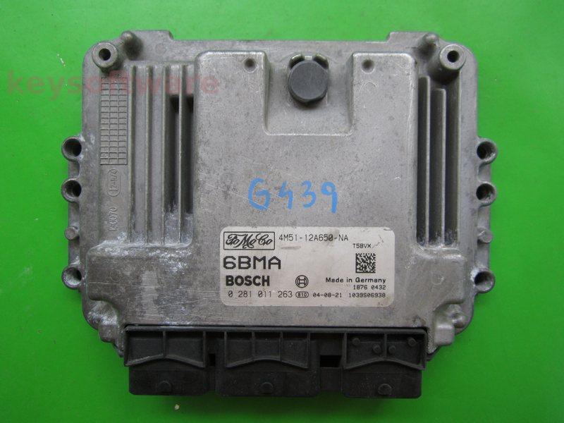 ECU Ford C-Max 1.6TDCI 4M51-12A650-NA 0281011263 EDC16C3 {