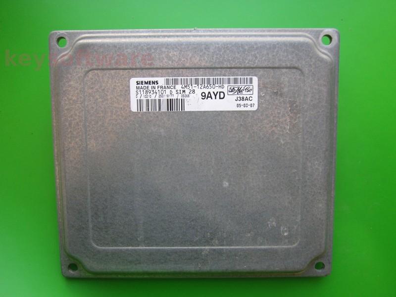 ECU Ford Focus 1.6 4M51-12A650-HD SIM28 }