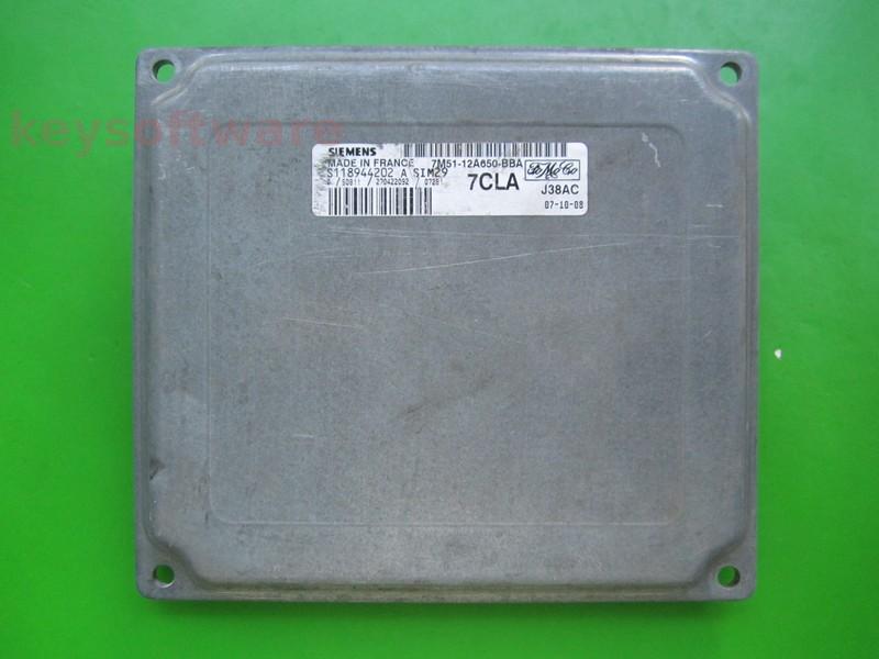 ECU Ford Focus 1.6 7M51-12A650-BBA SIM29