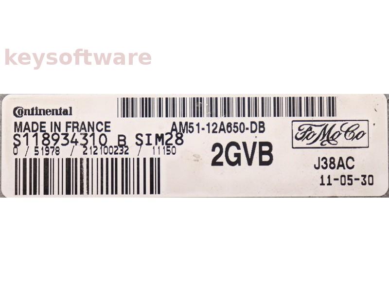 ECU Ford Focus 1.6 AM51-12A650-DB SIM28 {