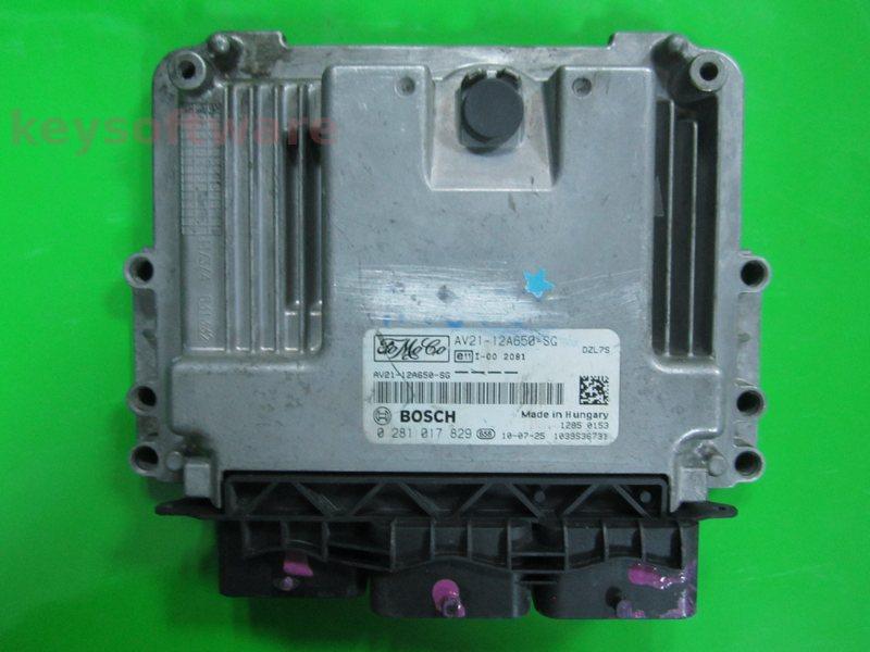 ECU Ford Fiesta 1.6TDCI AV21-12A650-SG 0281017829 EDC17C10