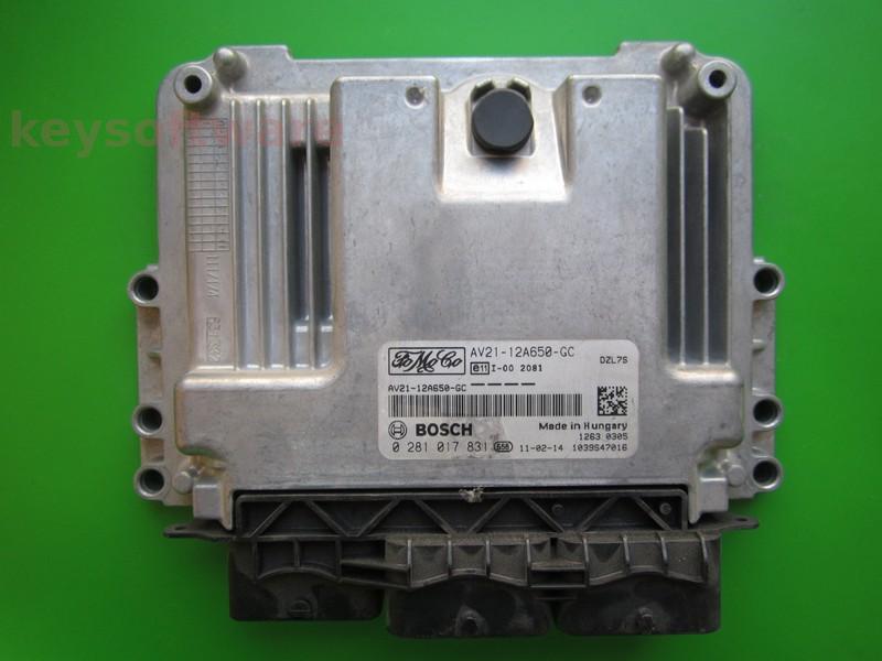 ECU Ford Focus 1.6TDCI AV21-12A650-GC 0281017831 EDC17C10 }