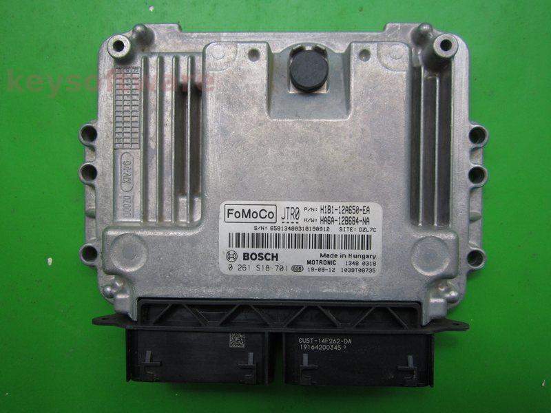 ECU Ford Fiesta 1.0 H1B1-12A650-EA 0261S18701 MED17.0.7 }