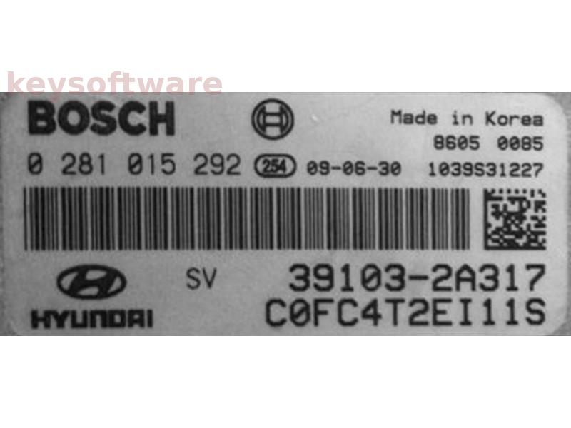 ECU Hyundai Matrix 1.5 39103-2A317 0281015292 EDC16C39 {