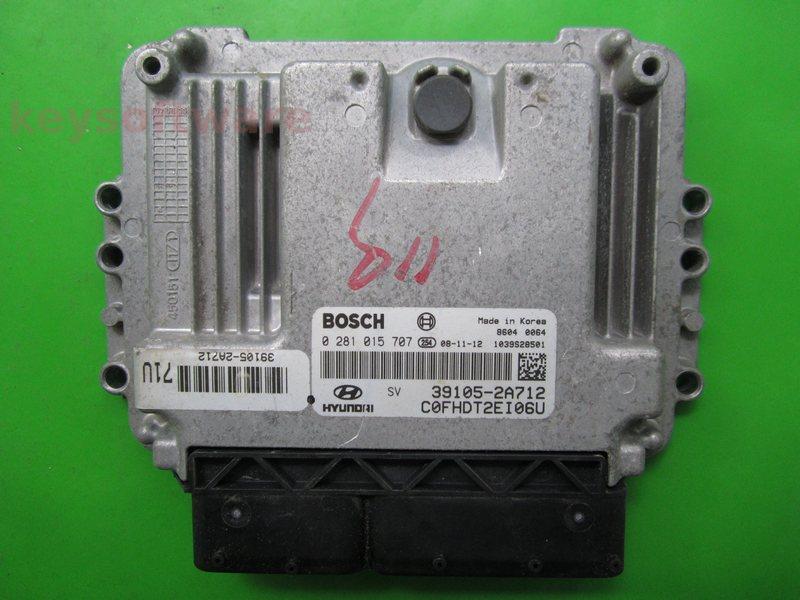 ECU Hyundai I30 1.6CRDI 39105-2A712 0281015707 EDC16C39