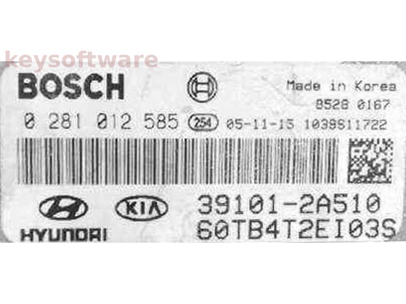 ECU Hyundai Getz 1.5 39101-2A510 0281012585 EDC16C39 {