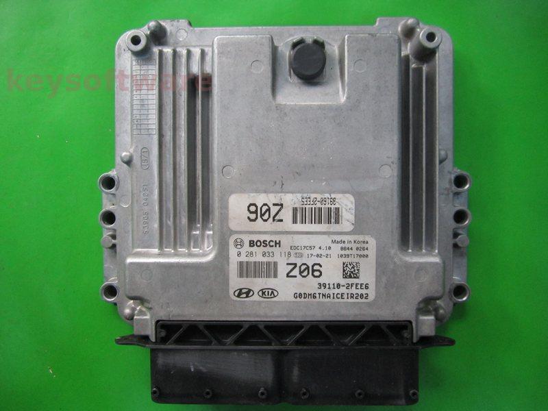 ECU Hyundai Santa Fe 2.2CRDI 39110-2FEE6 0281033118 EDC17C57