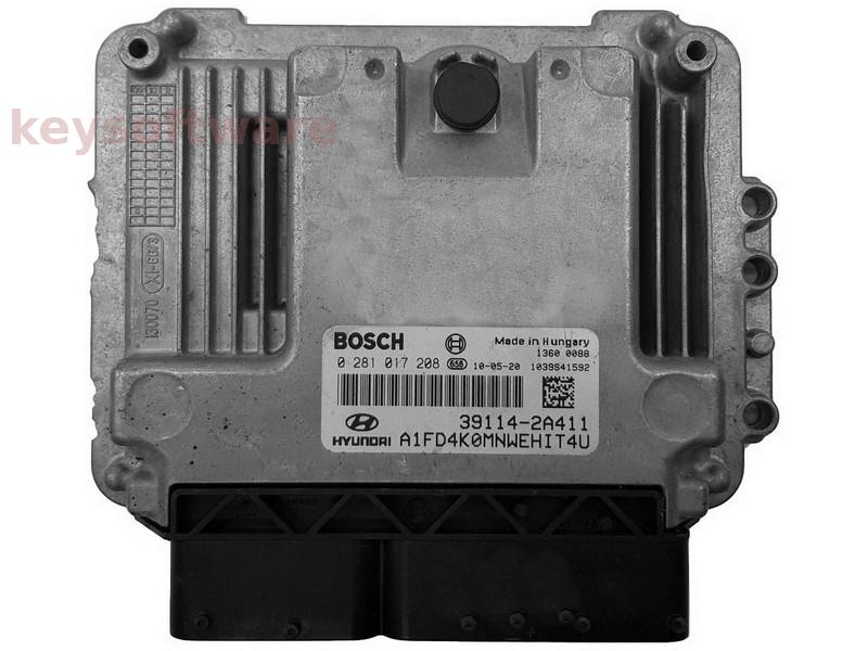 ECU Hyundai I30 1.6CRDI 39114-2A411 0281017208 EDC17C08 {