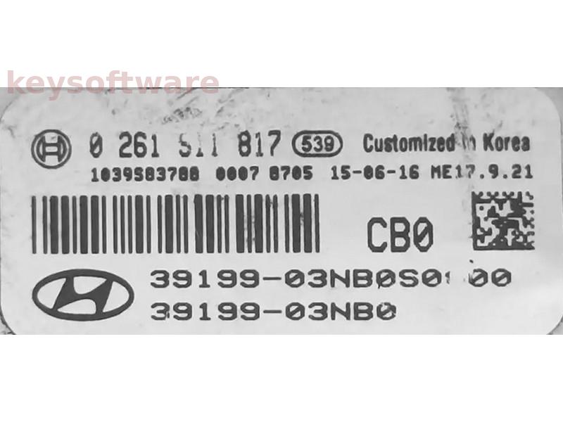 ECU Hyundai I30 1.4 39199-03NB0 0261S11817 ME17.9.21 {