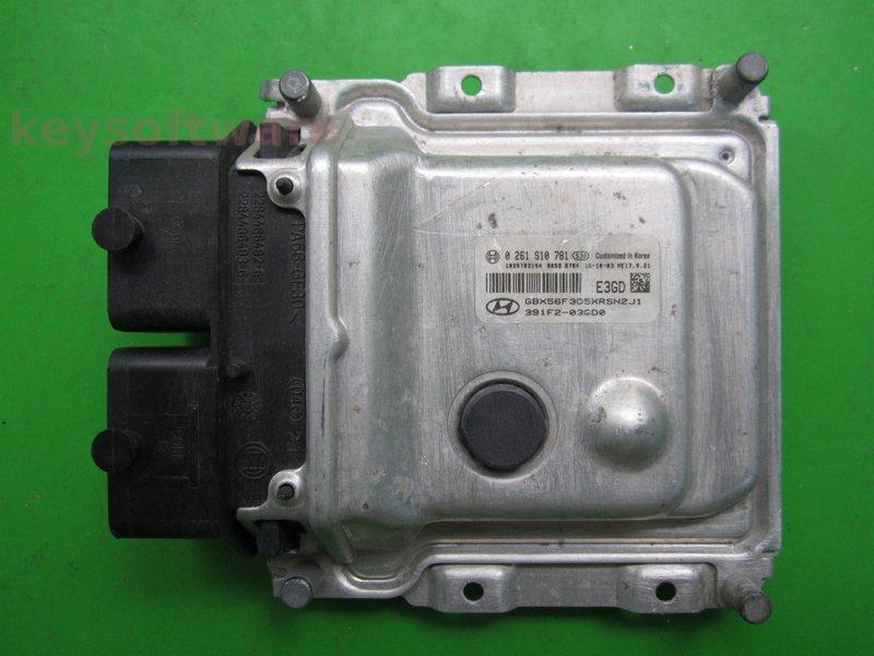 ECU Hyundai I20 1.2 391F2-03GD0 0261S10781 ME17.9.21