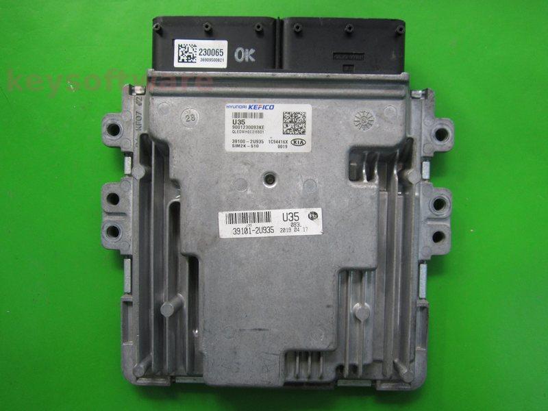 ECU Kia Sportage 1.6CRDI 39100-2U935 9001230093KE SIM2K-510