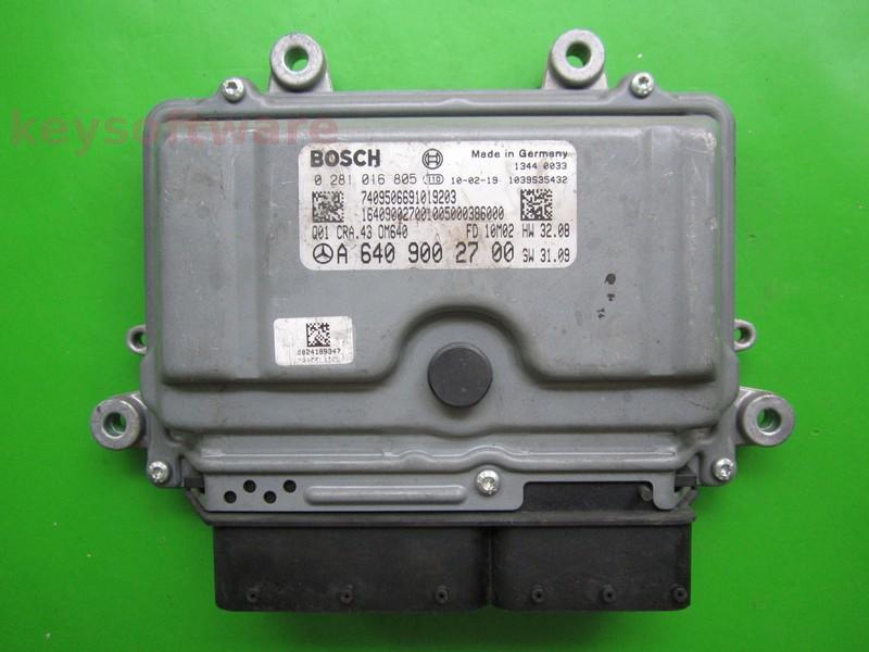 ECU Mercedes A 2.0CDI A6409002700 0281016805 EDC16C32