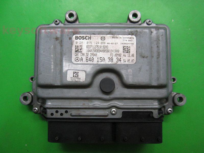 ECU Mercedes A 1.6CDI A6401503834 0281015124 CRA.32 EDC16C32