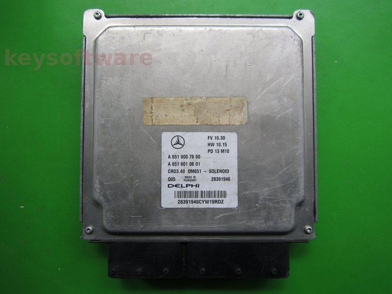 ECU Mercedes B 2.2CDI A6519007600 28391946 CRD3.40 W246