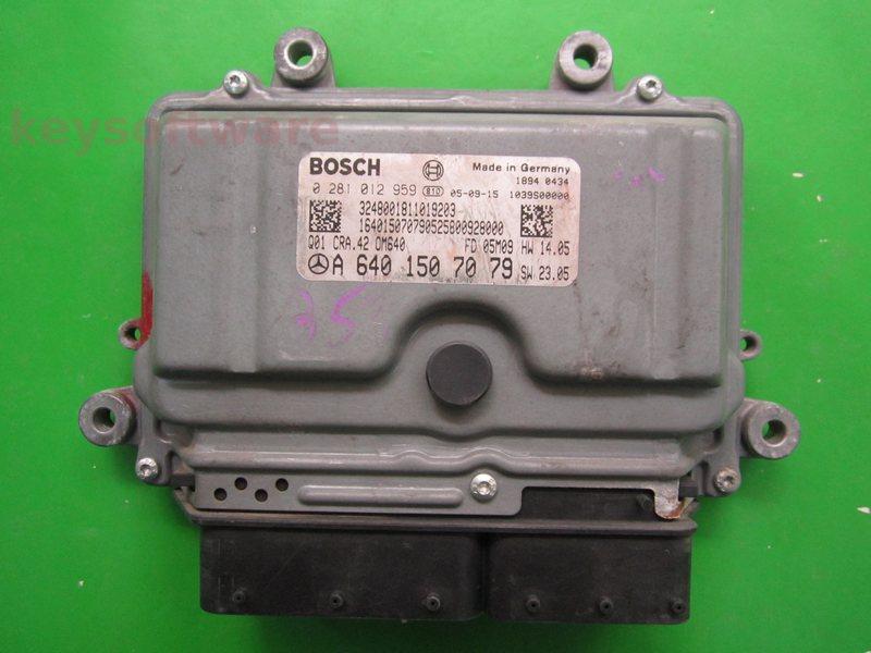 ECU Mercedes A 2.0CDI A6401507079 0281012959 CRA.42 EDC16C32