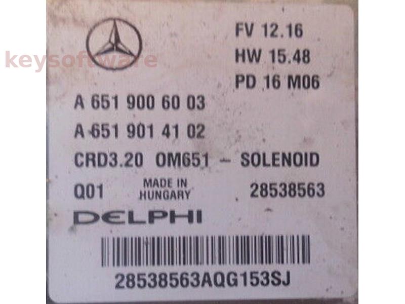 ECU Mercedes Sprinter 2.2CDI A6519006003 28538563 CRD3.20 {