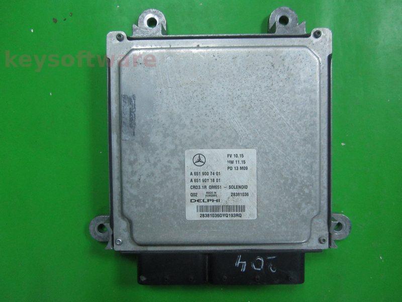 ECU Mercedes C 2.5CDI A6519007401 28381036 CRD3.1R {