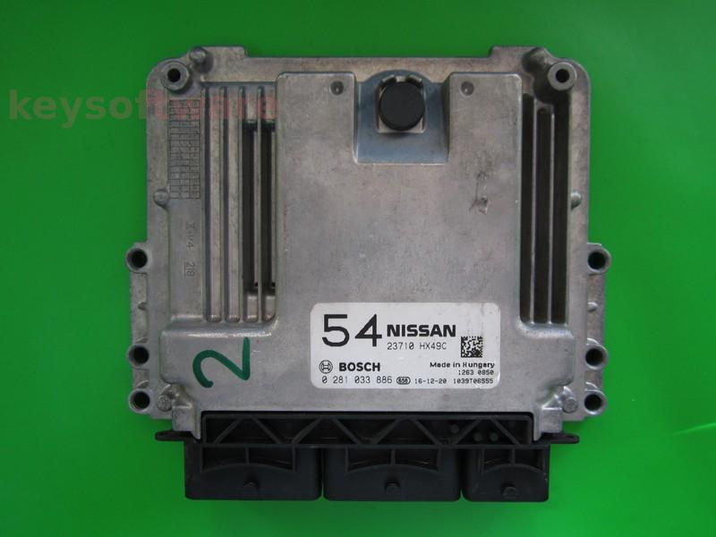 ECU Nissan Qashqai 1.6DCI 23710 HX49C 0281033886 EDC17C84 }