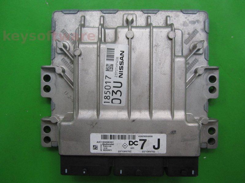 ECU Nissan Qashqai 1.3 23710HV700 A2C1934380401 EMS3160