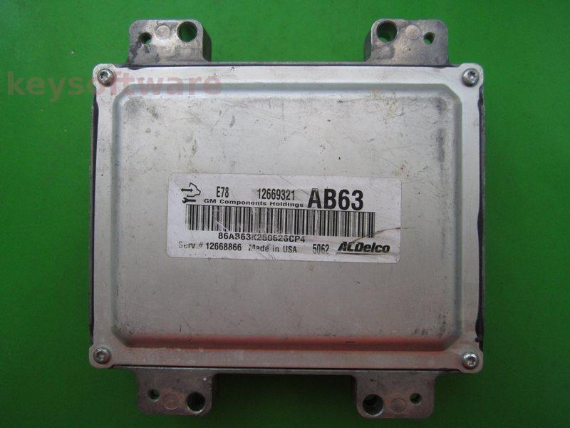 ECU Opel Mokka 1.6 12669321 AB63 ACDELCO E78