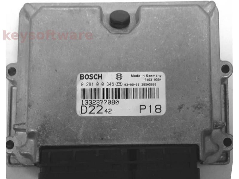 ECU Peugeot Boxer 2.2HDI 1332377080 0281010345 EDC15C7 {