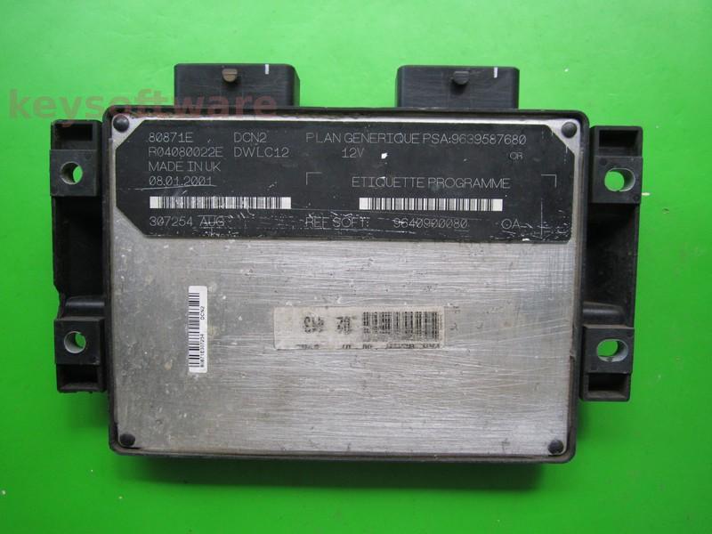 ECU Peugeot 306 1.9D 9640900080 9639587680 DCN2