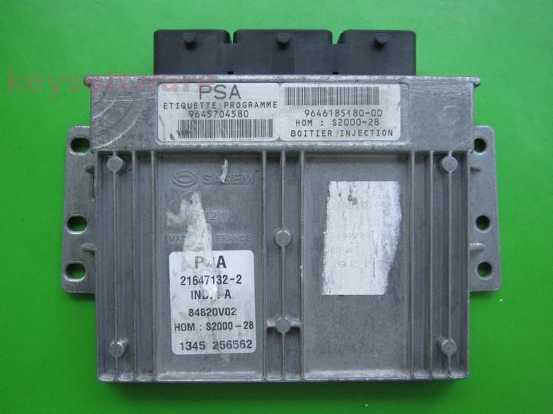 ECU Peugeot 307 1.4 9645704580 21647132 S2000-28