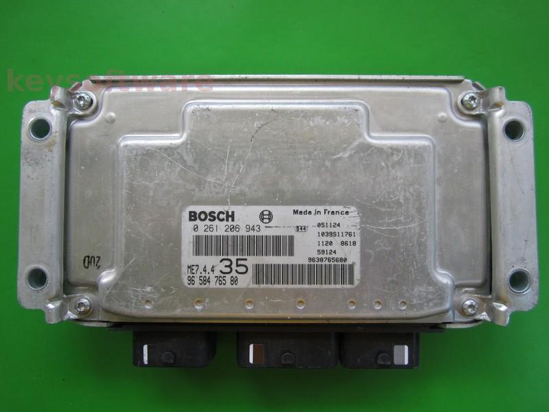 ECU Peugeot 307 1.6 9658476580 0261206943 ME7.4.4 {