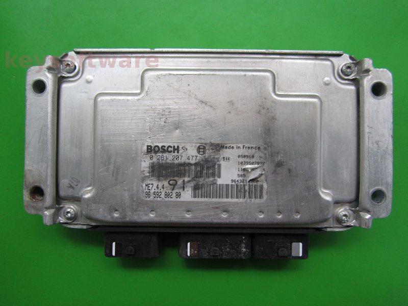 ECU Peugeot 206 1.6 9659280280 0261207477 ME7.4.4