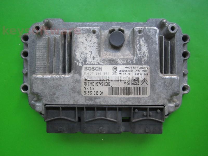 ECU Peugeot 206 1.6 9659763580 0261208901 ME7.4.5 {