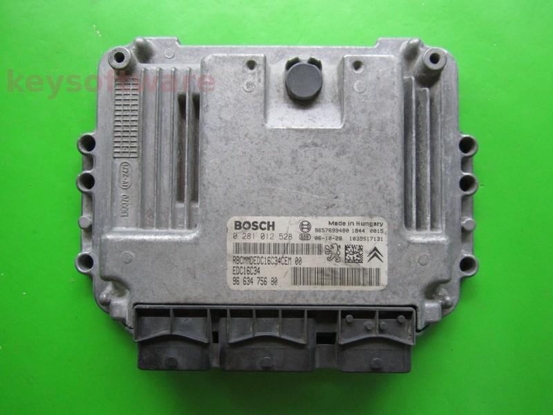 ECU Peugeot 206 1.4HDI 9663475680 0281012528 EDC16C34