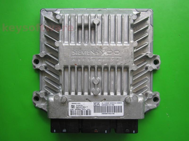 ECU Peugeot 407 2.0HDI 9665151780 5WS40748A-T SID803A