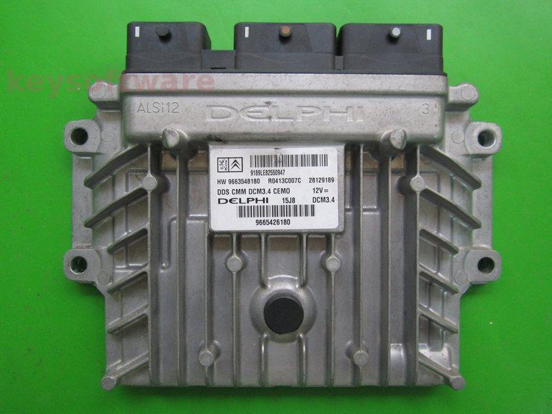 ECU Peugeot 308 2.0HDI 9665426180 28129189 DCM3.4 {