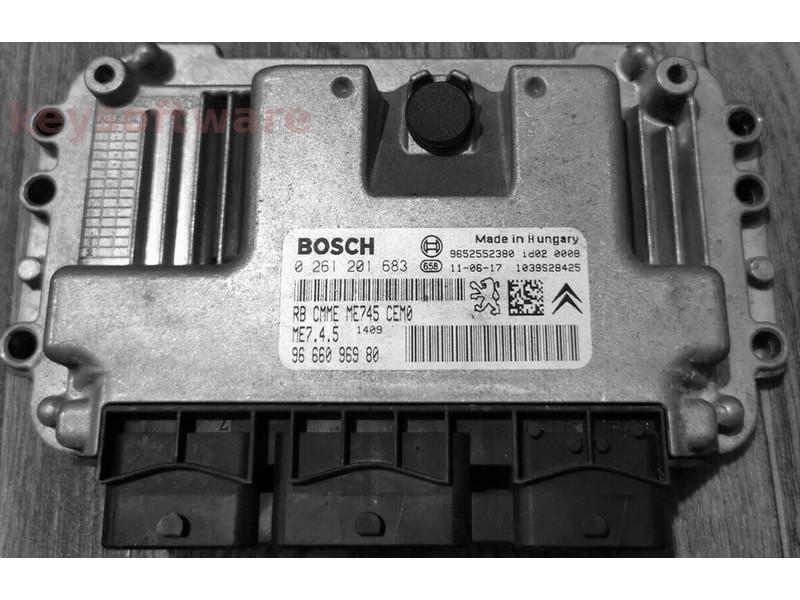 ECU Peugeot Partner 1.6 9666096980 0261201683 ME7.4.5 {