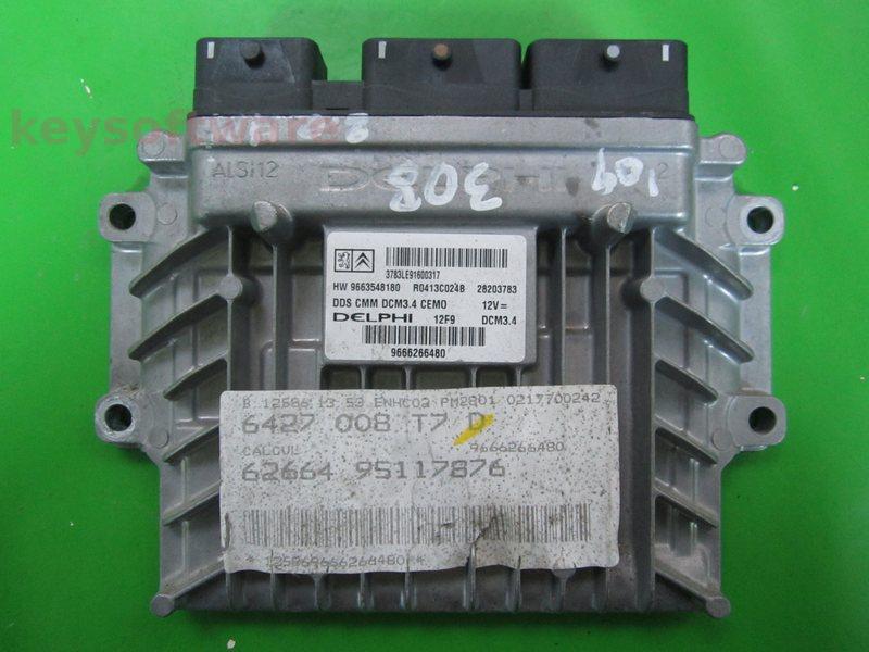 ECU Peugeot 308 2.0HDI 9666266480 28203783 DCM3.4