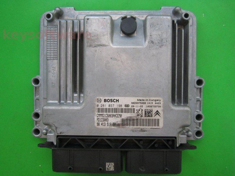 ECU Peugeot 2008 1.5HDI 9841351080 0281037198 MD1CS003