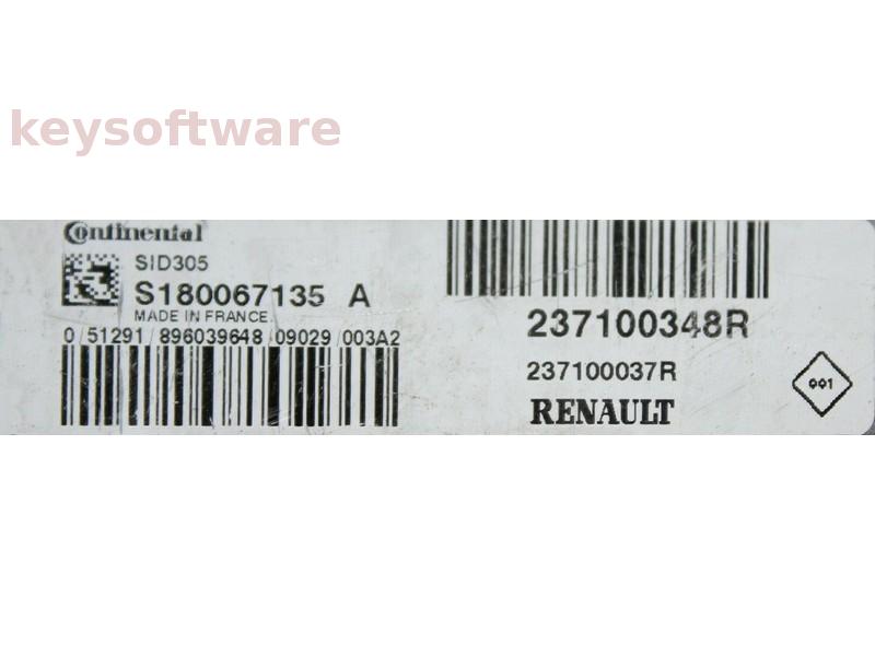 ECU Renault Megane 1.5DCI 237100348R S180067135A SID305 {