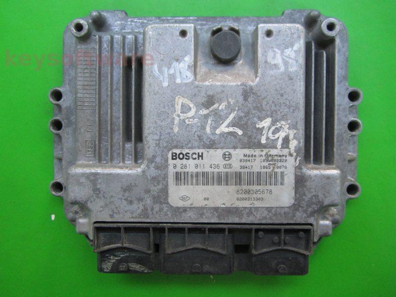 ECU Renault Megane 1.9DCI 8200313303 0281011436 EDC16C3