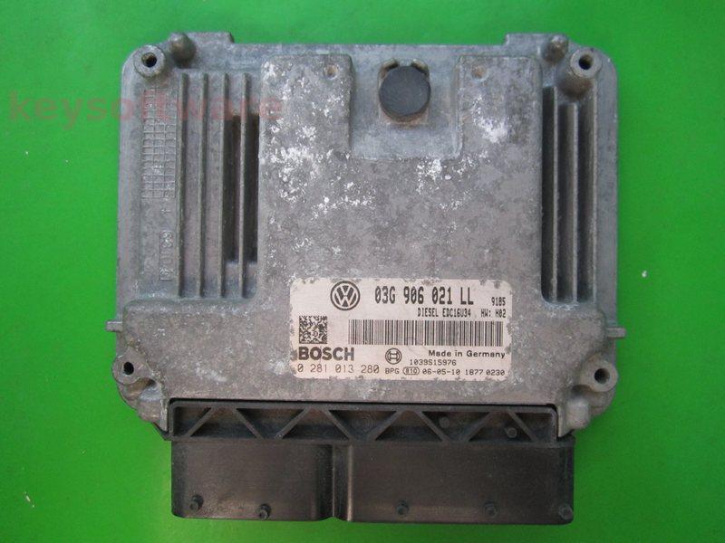 ECU Seat Leon 2.0TDI 03G906021LL 0281013280 EDC16U34 BKD H02