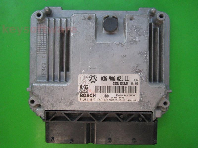 ECU Seat Leon 2.0TDI 03G906021LL 0281013280 EDC16U34 BKD H03