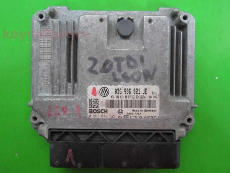 ECU Seat Leon 2.0TDI 03G906021JE 0281013621 EDC16U34 BMM H06