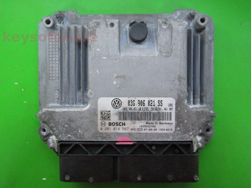 ECU Skoda Octavia 2.0TDI 03G906021SS 0281014587 EDC16U34 BMM H07