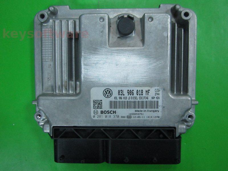 ECU Seat Exeo 2.0TDI 03L906018MF 0281018370 EDC17C46 CJCA H24