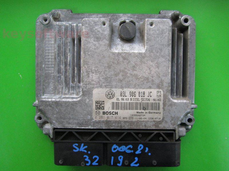 ECU Skoda Superb 2.0TDI 03L906018JC 0281017414 EDC17C46 CFFB H23