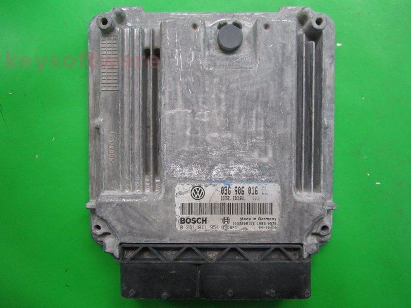 ECU Skoda Octavia 2.0TDI 03G906016EL 0281011954 EDC16U1 AZV