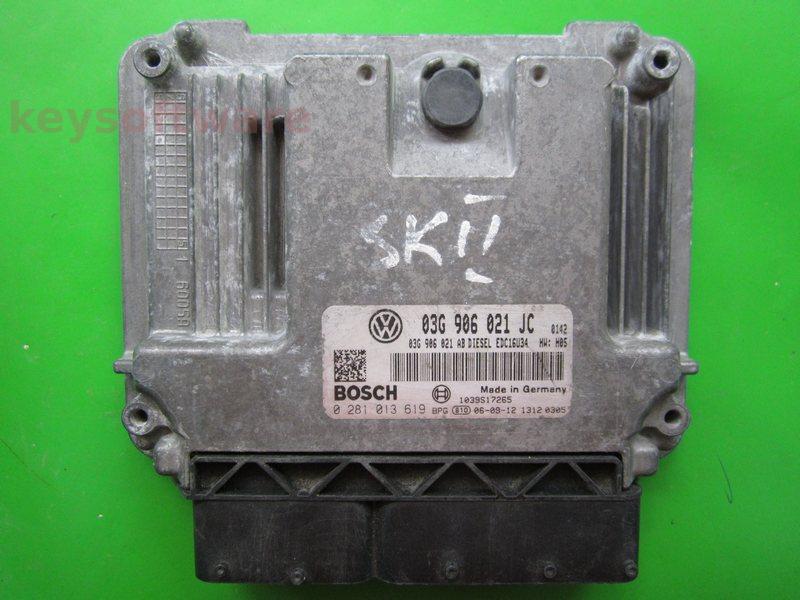 ECU Skoda Octavia 2.0TDI 03G906021JC 0281013619 EDC16U34 BMM H05