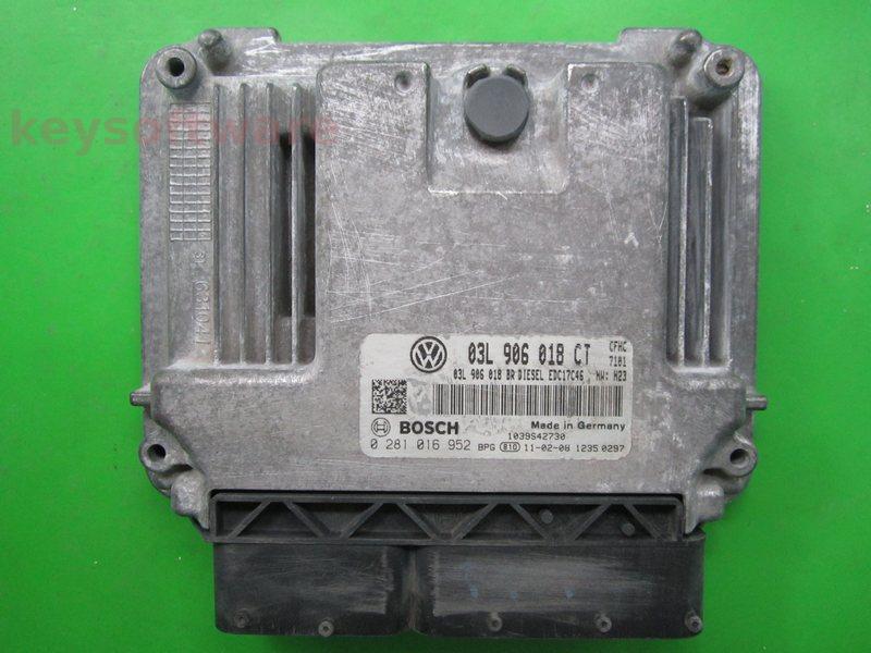 ECU Skoda Octavia 2.0TDI 03L906018CT 0281016952 EDC17C46 H23